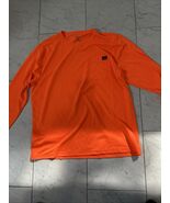 Dickies Performance Long Sleeve Pullover Shirt w/ Pocket Orange Mens XL ... - $19.52