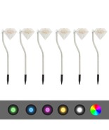  Garden Lamp Set of 6 Silver PP 3.5x3.1x11.6 in Solar - $92.99