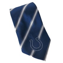NFL Football Indianapolis Colts Blue White Striped Novelty Necktie - £17.75 GBP