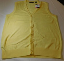 Golf America Men&#39;s Sleeveless Button Up Sweater Size Variations Pale Ban... - $28.30