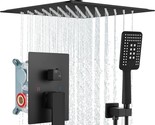 Shower System Aolemi Matte Black Ceiling Mount 12 Inch Rain Shower Head ... - $219.97