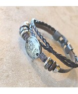 Cancer Leather Zodiac Bracelet 8.29 in - $10.88