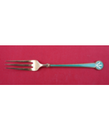 David Andersen Norwegian Sterling Cocktail Fork Vermeil w/ turquoise 5 3/8&quot; - €60,18 EUR