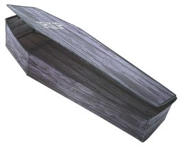 Seasonal Visions Life Size POP-UP Instant Coffin Prop w-LID Haunted House Cemete - £46.43 GBP
