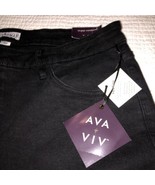 Ava Viv High-Rise Ankle Bootcut Black Jeans Size 20W - £18.17 GBP