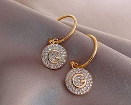 Luxury Rhinestone  G Letter Earrings, Classy Rhinestone Earrings For Women - £7.72 GBP