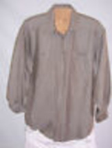 Nordstrom The Natural Way Gray Button Down Cotton Shirt Size Large (16) - £17.11 GBP