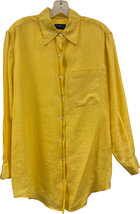 Liz Claiborne Lizsport Vintage Linen Button Up Shirt Size S Yellow - $29.69
