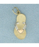 Heart Sandal Charm or Pendant in 14k Yellow Gold - $2,632.21 MXN