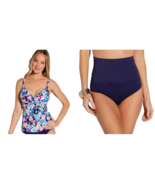 NWT LEILANI tankini 12 bikini swimsuit padded cups tummy thinner 2PC set - $81.48 CAD