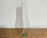 Clear Glass Slim line Chimney For Oil Lamp 10” High 3” Base Fitter And 1... - $26.45