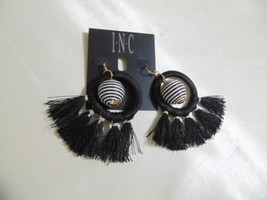 I.n.c. Gold-Tone Wrapped Ball &amp; Tassel Drop Hoop Earrings S199 $32 - £9.09 GBP