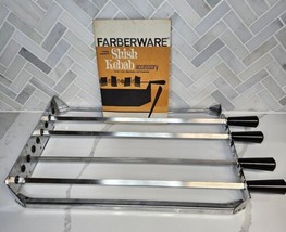 Farberware Open Hearth ROTISSERIE 4 SHISH KABOB Kebab Skewers Rack Kit 4... - £27.72 GBP