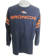 NFL Team Apparel Long Sleeve T Shirt Denver Broncos sz XL cotton blue orange