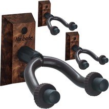 3 Pack Guitar Wall Mounts - Wooden Guitar Hangers With Hooks For, Mandolin - $31.96