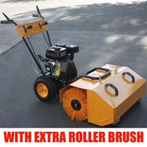 6.5HP Walk Behind Snow Lawn Turf Clean Sweeper w/ Dust Collector &amp; EXTRA... - $1,733.99