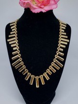 Abs By Allen Schwartz Gold Tone Chain Link Choker Necklace Statement Collar - £23.93 GBP