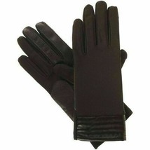 ISOTONER Brown Stretch Metallic Hem smarTouch Lined Womens Gloves M L - £21.58 GBP