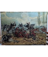 VINTAGE ANTIQUE OIL PAINTING - WOJCIECH KOSSAK 1901 - CAVALRY BATTLE SCENE - €8.154,50 EUR