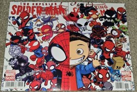 1 Set Rare HTF Spider-Man 9 32 NM- MX Skottie Young 2nd App Spider-gwen Variant - £79.32 GBP