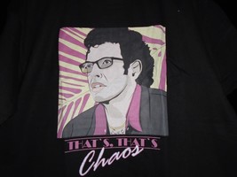 TeeFury Jurassic LARGE &quot;Chaos Theory&quot; Parody Shirt BLACK - £10.98 GBP
