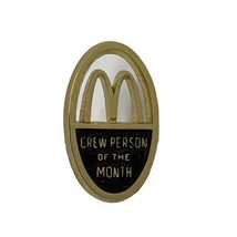 McDonald’s Crew Person Of The Month Employee Crew Enamel Lapel Hat Pin - £4.68 GBP