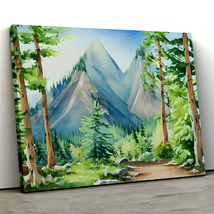 Mountain Forest Landscape Nature Wilderness Scenic 11,Canvas Wall Art - £28.76 GBP+