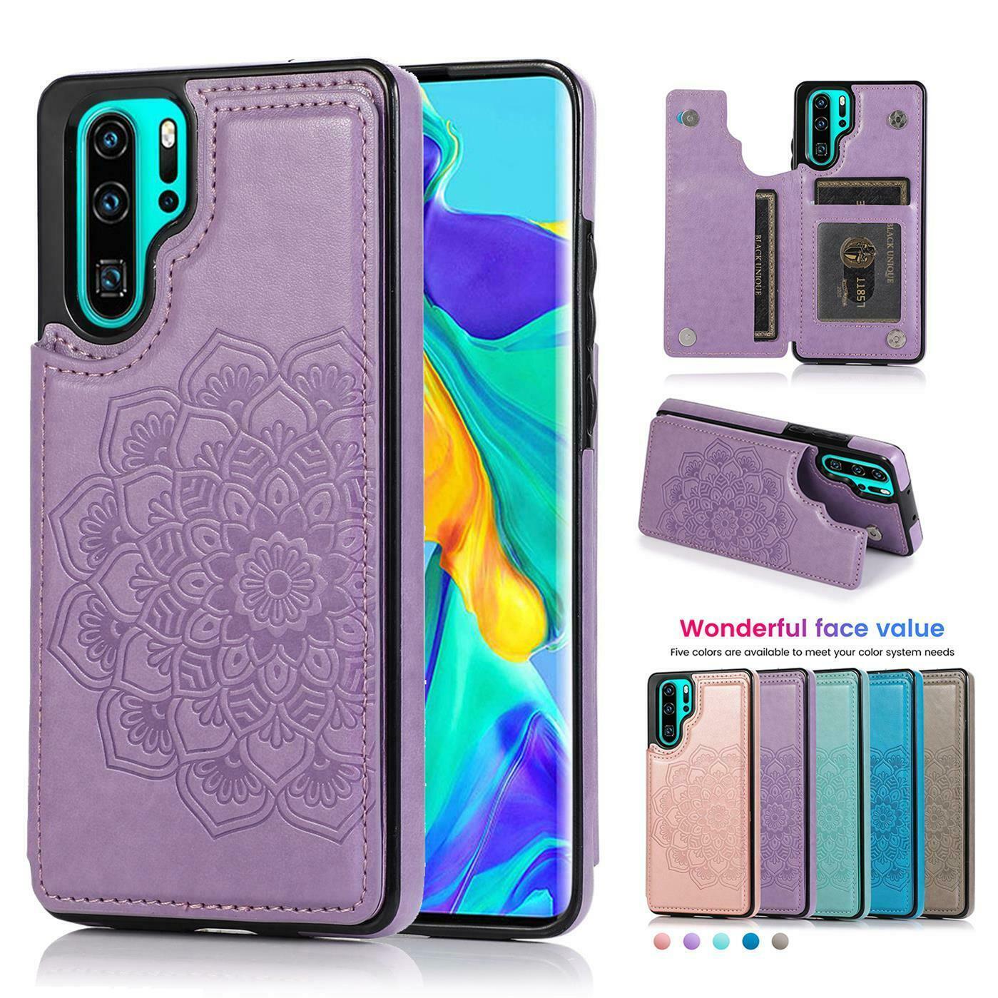 Leather Wallet Magnetic Cover Slim Case For Huawei P30 P40 Mate 20 30 Pro Lite