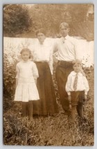 Arcanum OH RPPC Young Family In Yard Homer Louisa Ada Wallie c1910 Postcard K23 - £15.69 GBP