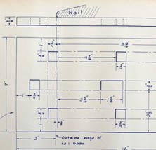 1946 Railroad Bangor Aroostook 80 LB Guard Rail Tieplates Blueprint F15 ... - $29.53