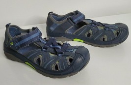 MERRELL Youth Boys Kids Hiking Waterproof Water Shoes Sandals 4 Blue Hydro Green - $22.99