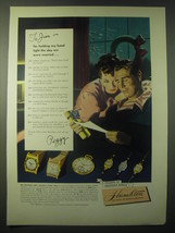 1948 Hamilton Watches Ad -  Piping Rock, Bruce, Bernice, Judith, Ladies Watches  - $18.49