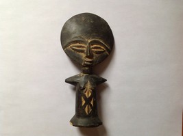 Ghanaian Handmade Carved Wood Sculpture Vintage Ashanti Tribe  6 X 3 - £35.52 GBP