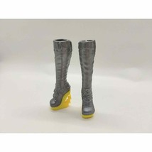Monster High Frankie Stein - Freaky Fusion - Pair Silver Yellow Boots Sh... - £10.12 GBP