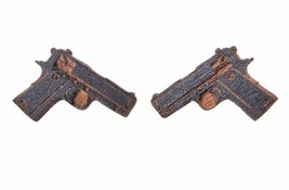 Buoni Orecchini In Legno Neri Beretta M9 9MM Di New York NYC NIP - $12.94