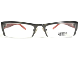 Guess Eyeglasses Frames GU1416 GUN Grey Blue Red Rectangular Half Rim 51-17-135 - £53.31 GBP