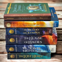 Lot Of 6 Rick Riordan Books Heroes Of Olympus 1, 2, 4, 5 Demigod Diaries, Hidden - £23.94 GBP