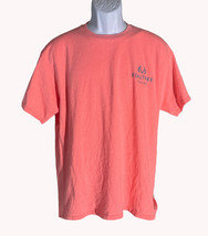 REALTREE Short Sleeve Pull-Over Fishing T-Shirt Peach Large - $9.89