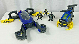 Imaginext Transforming Batmobile w/ Regular &amp; Crystal Batman Figure &amp; Helicopter - £23.80 GBP