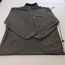 Trader Bay Men&#39;s Gray 1/4 Zip Pockets Pullover Sweatshirt Long Sleeve Si... - $13.16