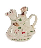 Lenox For The Holidays Elf &amp; Rocking Horse Teapot Cream 9&quot; Figural Chris... - $29.99