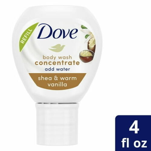 Dove Body Wash Concentrate Refill Shea & Warm Vanilla Body Wash Refill for use - £10.12 GBP