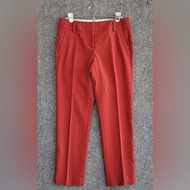 Ann Taylor Loft Marisa Slash Pockets Skinny Flat Front Pants, Brick Red, Size 4 - £35.78 GBP
