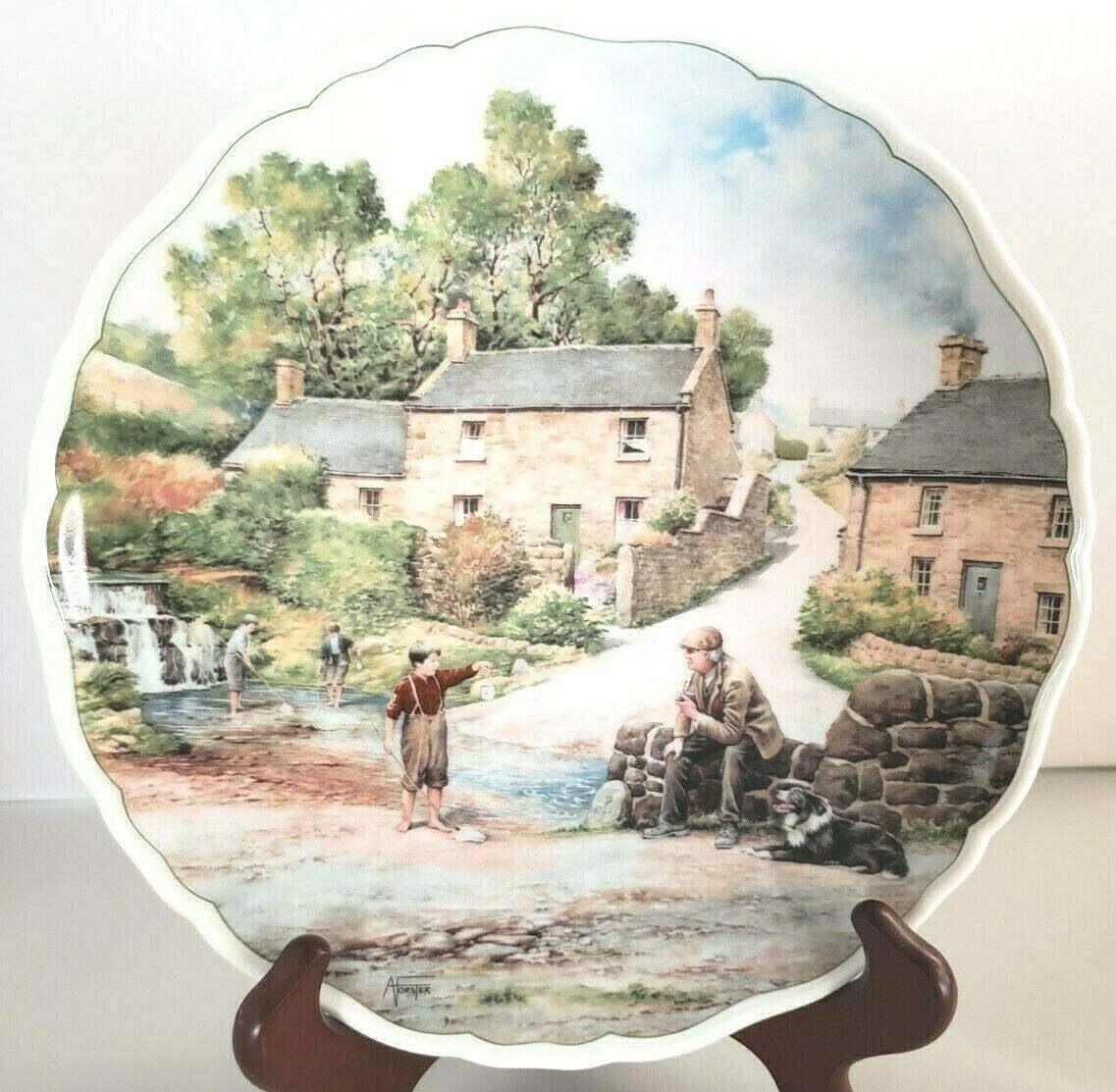 Primary image for Royal Doulton Bone Collector Plate Series "Village Life" Artist Anthony Forster