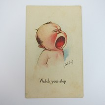 Postcard Charles Twelvetrees Comic Baby Crying Watch Your Step 1917 UNPOSTED - £7.82 GBP