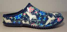 Western Chief Size 8 M Humming Garden Navy Rubber Clogs New Women&#39;s Shoes - £77.09 GBP