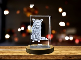 LED Base included | Elegant Fox Crystal Sculptures | Gorgeous Gems Carved with - £31.96 GBP - £319.73 GBP
