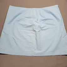 Gap Women Skirt Size 16 Blue Stretch Mini Preppy Solid A-Line Classic Lined Zip - £9.84 GBP