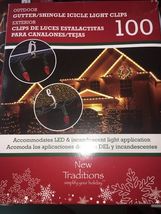 gutter shingle icicle light clips 100 new traditions-BRAND NEW-SHIP SAME... - $19.68