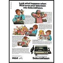 1978 RCA Selectavision VCR Vintage Print Ad Cartoon Wall Art 70s High Tech - £8.24 GBP